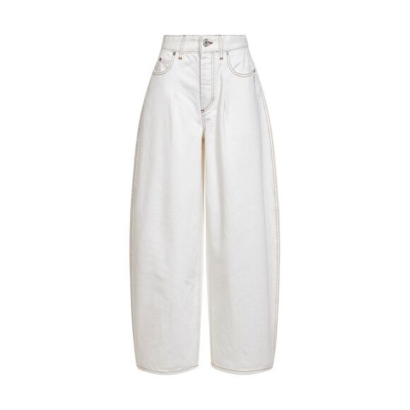 Jacquemus Women Ecru The Ovalo De-Nîmes Denim Curved Jeans